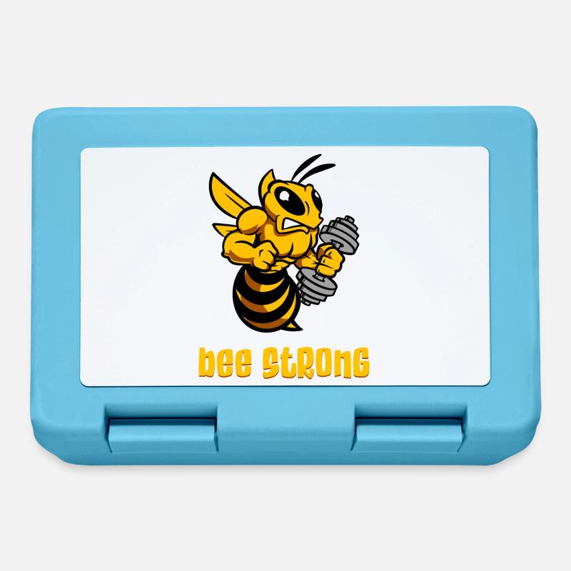 Bee strong - Brotdose - Saphirblau