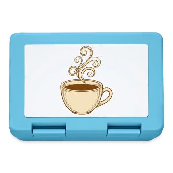 Vintage Steam Swirl Kaffeetasse - Brotdose - Saphirblau - Vorne