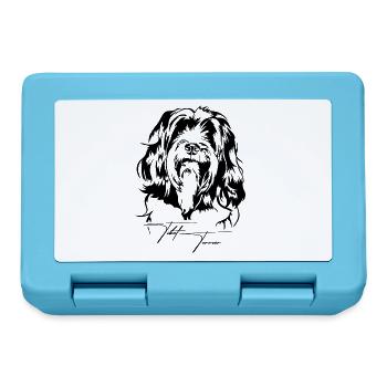 Tibetan Terrier Portrait Dog Portrait Dog Wilsigns - Lunchbox - sapphire blue - Front