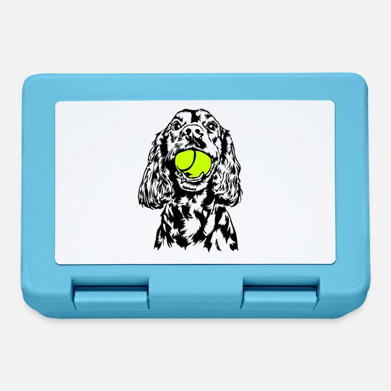Cocker Spaniel Chien Chien Wilsigns - Boîte à goûter - bleu saphir