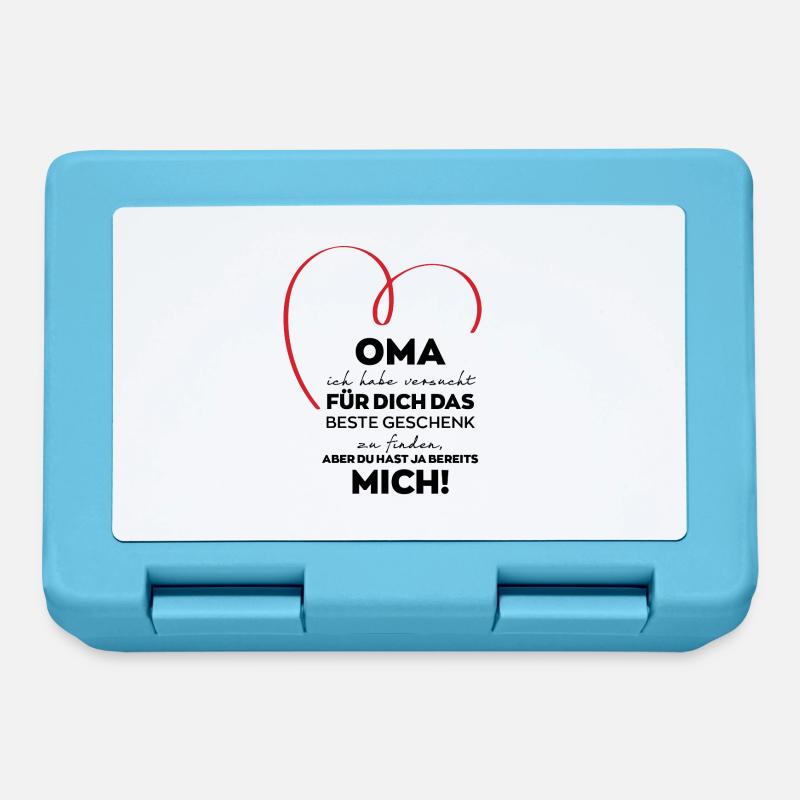 Oma Großmutter lustiges Geschenk - Brotdose - Saphirblau