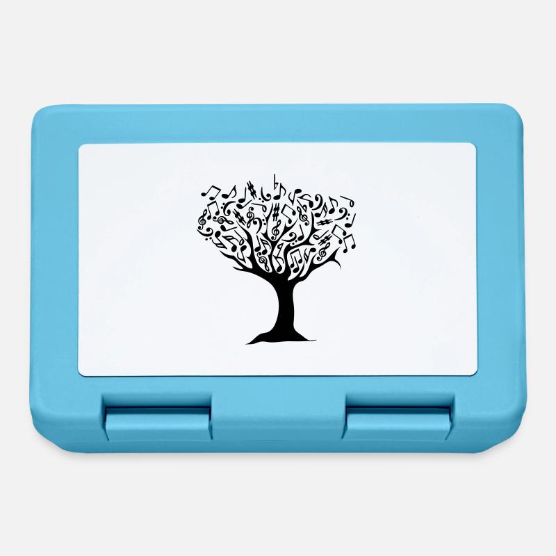 Arbre notes - Boîte à goûter - bleu saphir