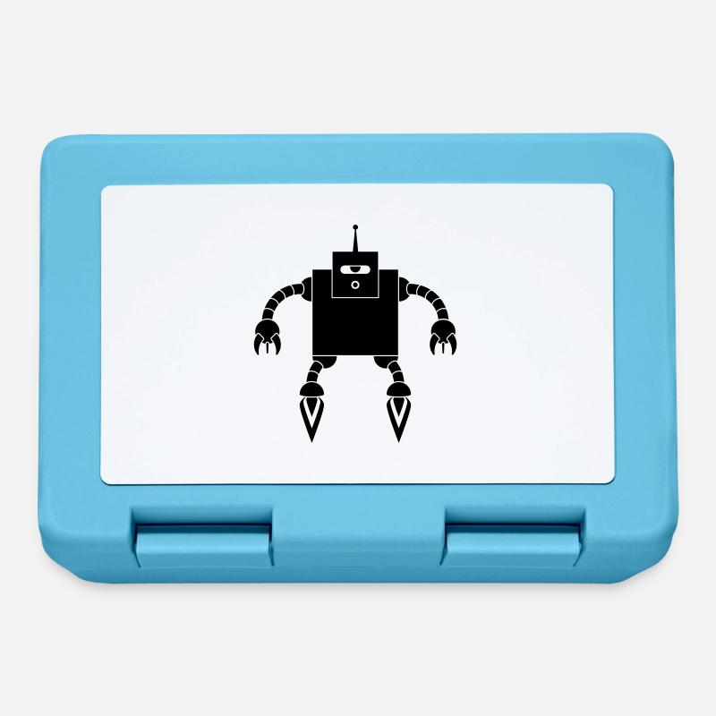 flying robot - Brotdose - Saphirblau