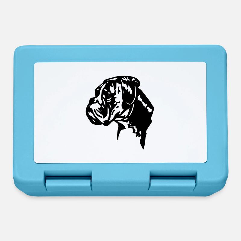 boxer hund - Brotdose - Saphirblau