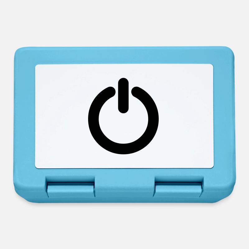 OnOff Powerbutton States On Off - Brotdose - Saphirblau