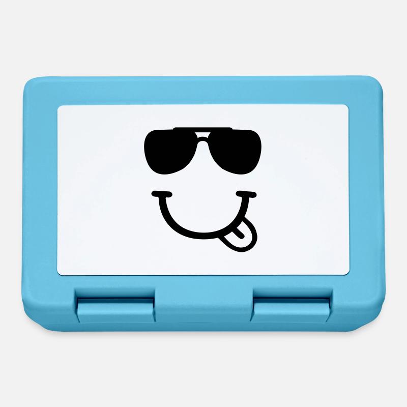 Smiley - Brotdose - Saphirblau