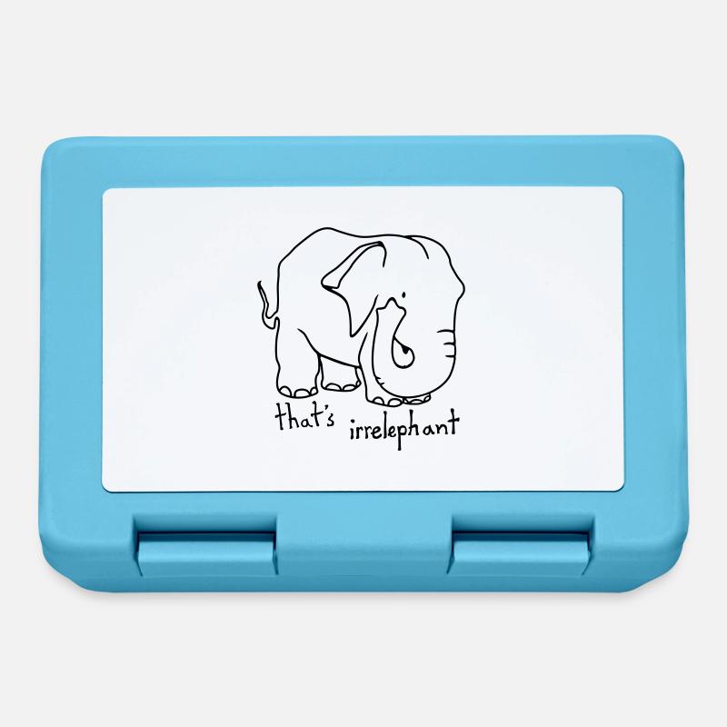 Funny quotes Irrelephant - Lunchbox - sapphire blue