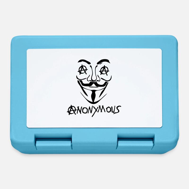 logo anarchy anonymous masque - Boîte à goûter - bleu saphir