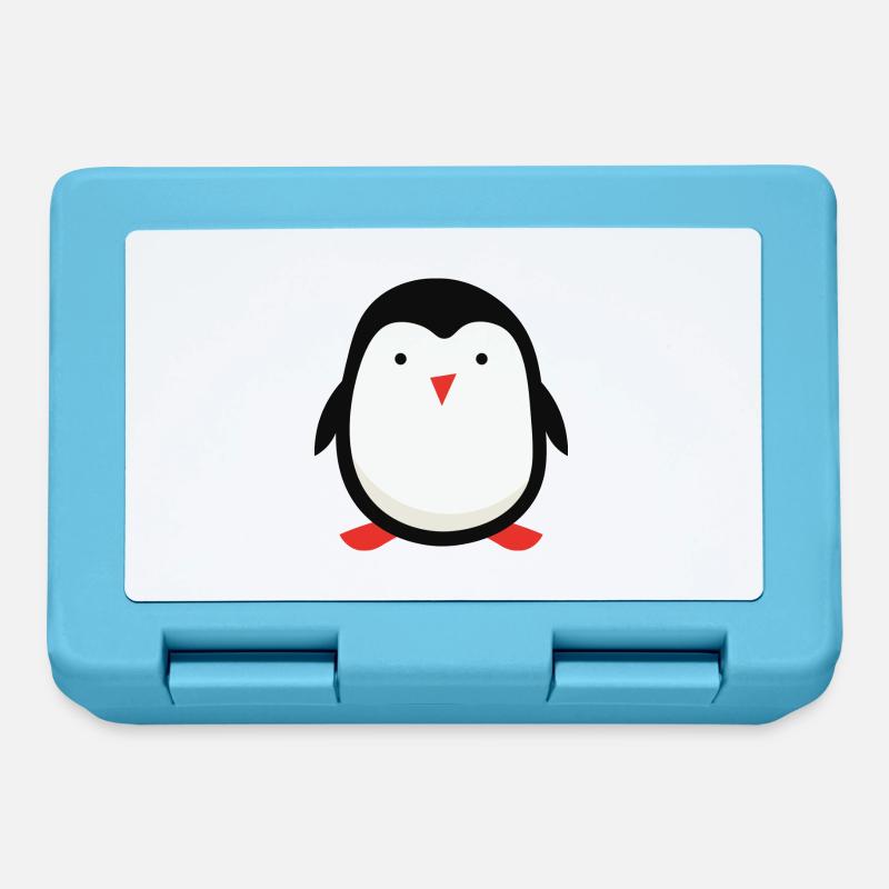 Cute Little Penguin - Lunchbox - sapphire blue