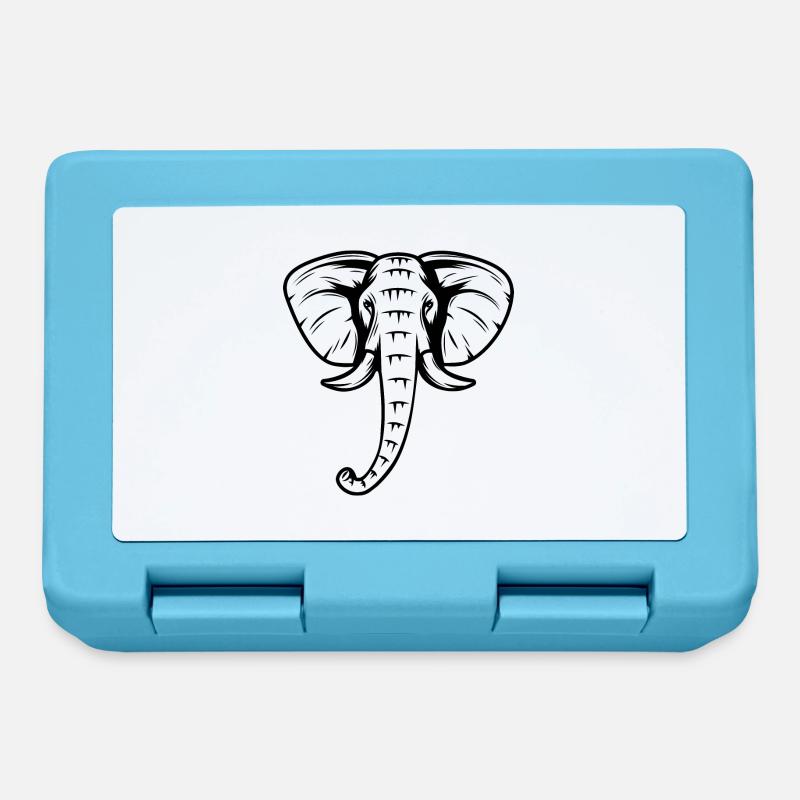 Eléphant - Boîte à goûter - bleu saphir