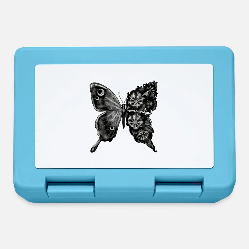 Papillon - Boîte à goûter - bleu saphir
