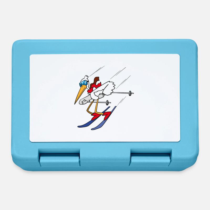 Ski Oiseau - Boîte à goûter - bleu saphir