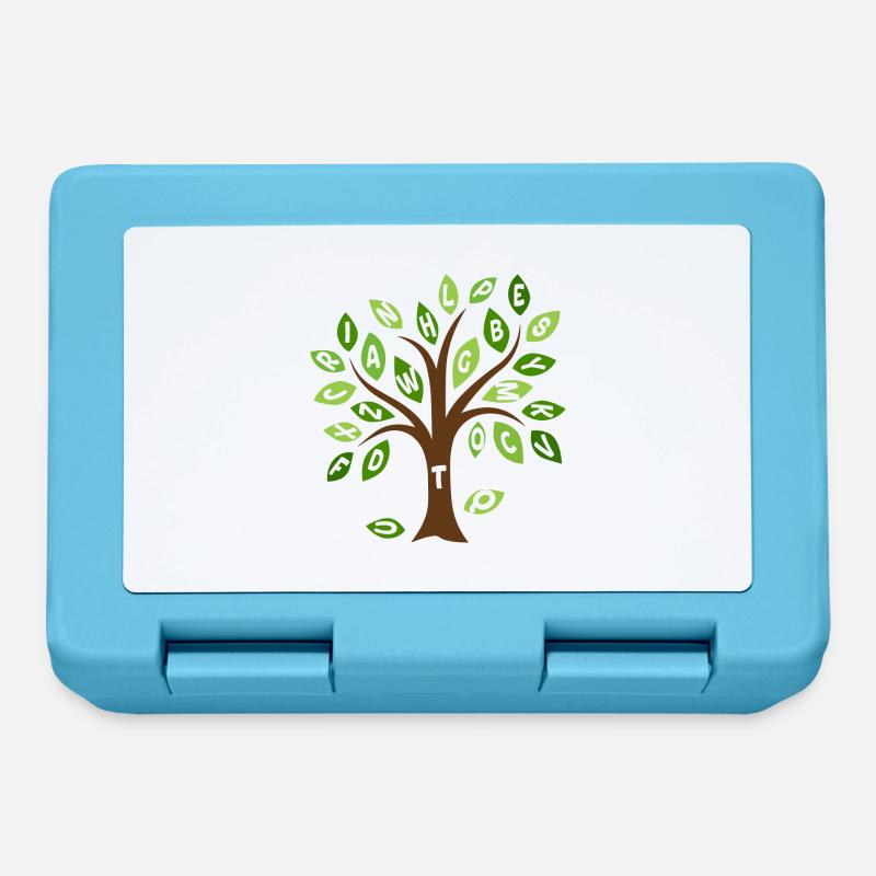 Alphabet leaf tree - Lunchbox - sapphire blue