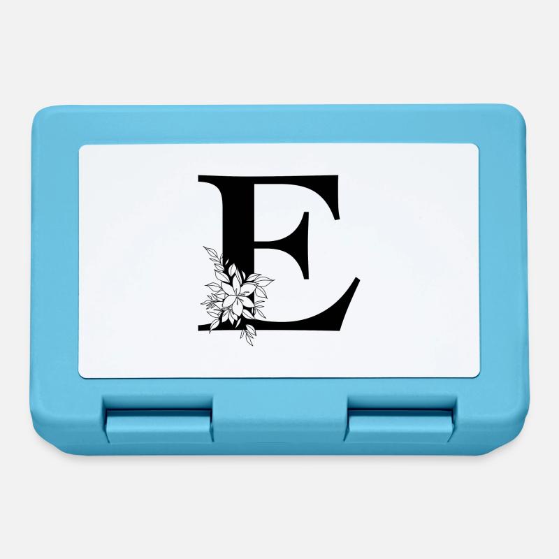Letter E - Lunchbox - sapphire blue