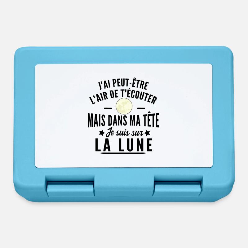 je suis sur la lune - Boîte à goûter - bleu saphir