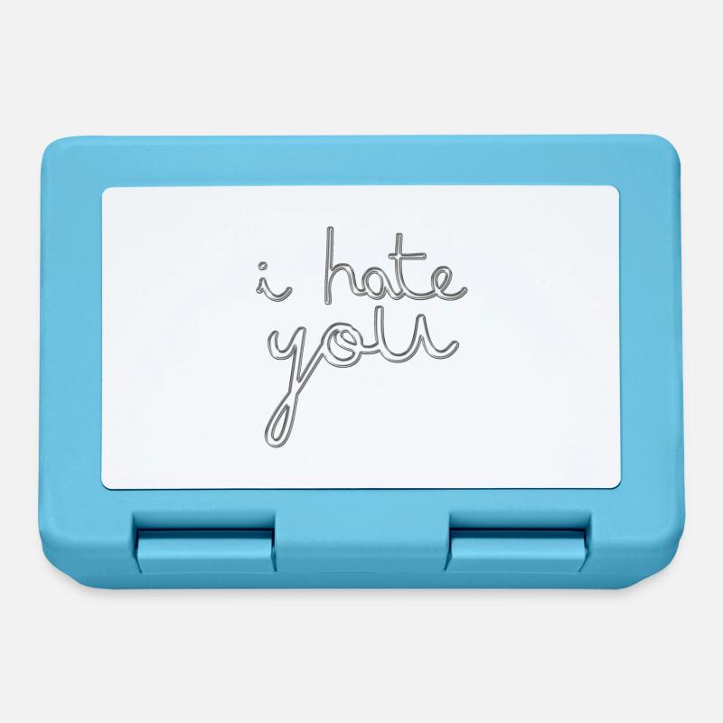 i hate you - Lunchbox - sapphire blue