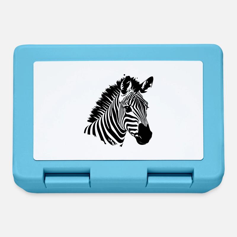 Zebra - Brotdose - Saphirblau