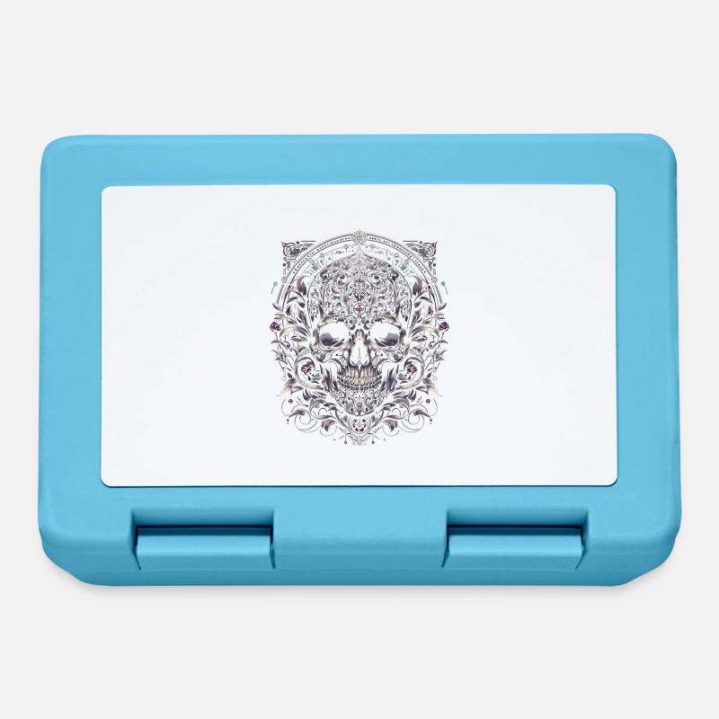 Majesté crâne baroque - Boîte à goûter - bleu saphir