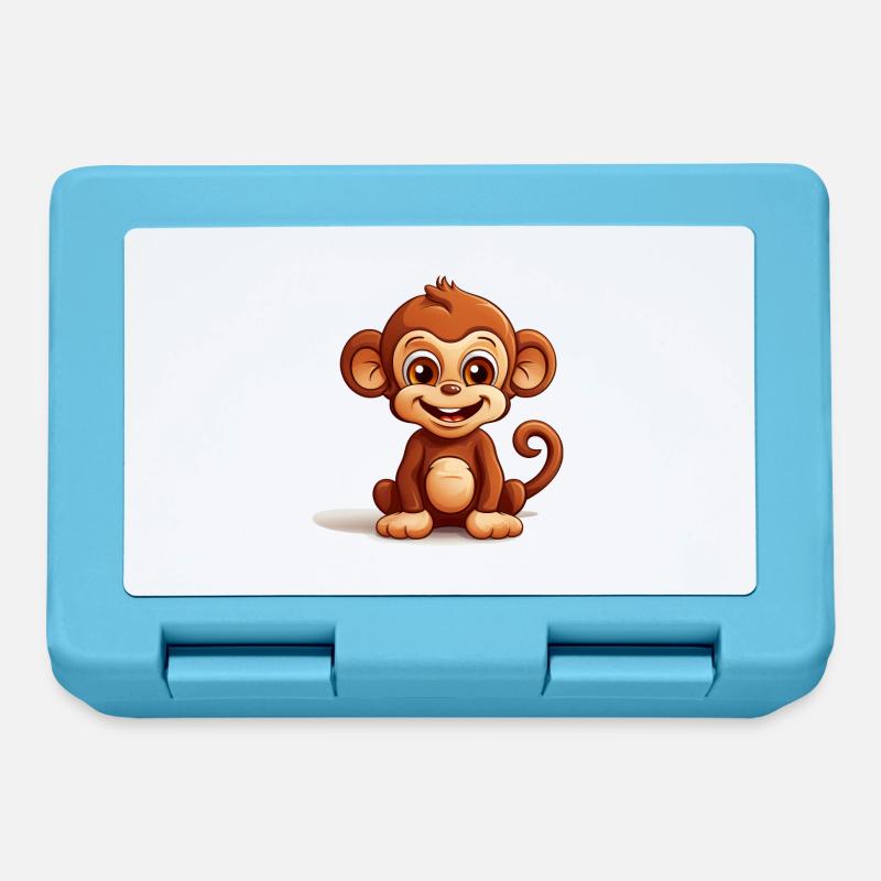 Cute Monkey Logo - Lunchbox - sapphire blue