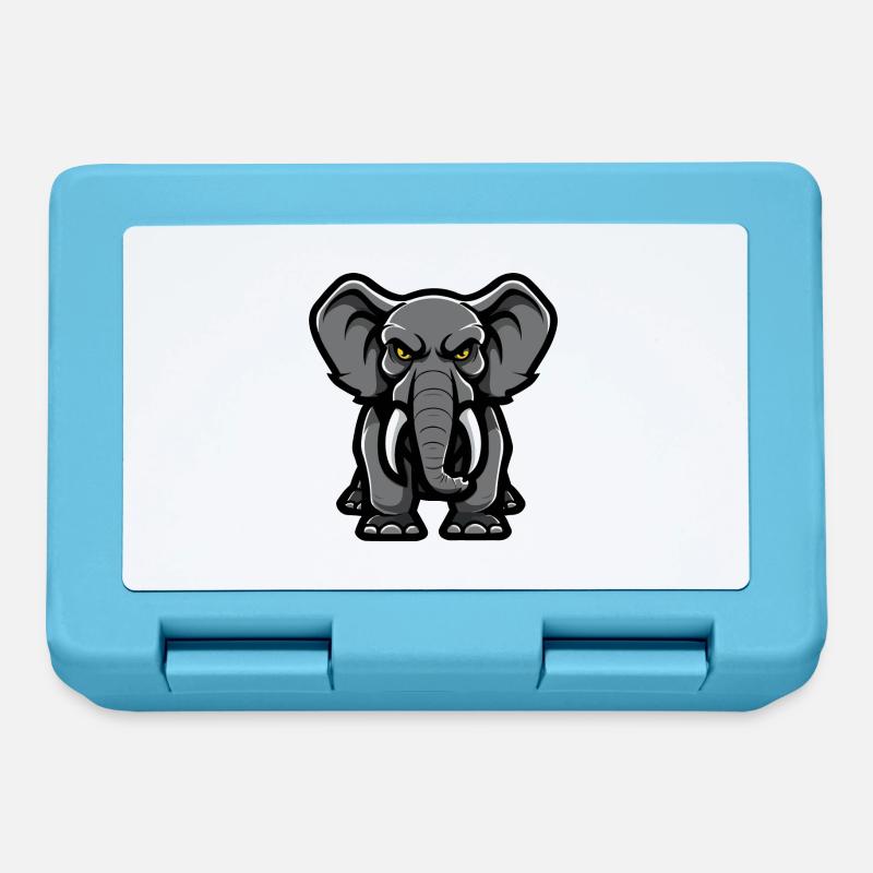 éléphant - Boîte à goûter - bleu saphir