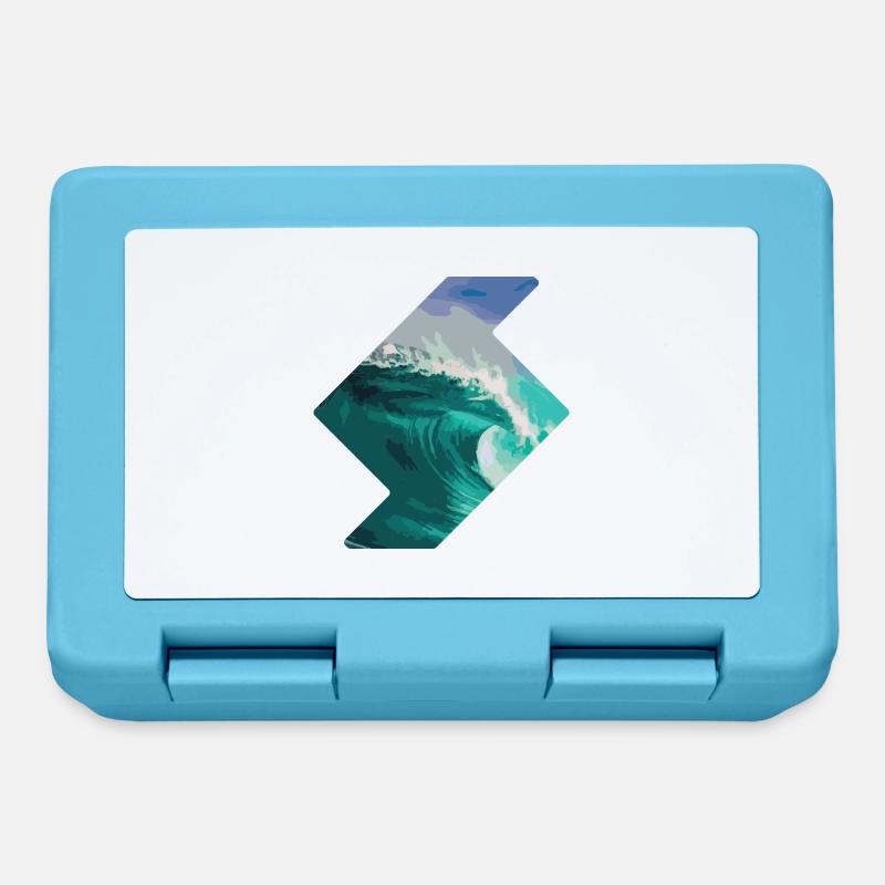 Ocean wave - Lunchbox - sapphire blue