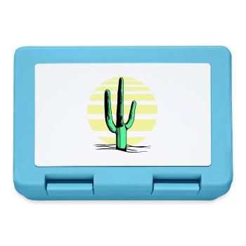 Cactus Desert Sunset Evening Night Cacti - Lunchbox - sapphire blue - Front