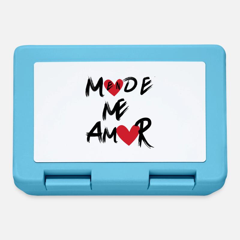 In Me Amor Mode_typographique in der Gestalt eines Herzens - Brotdose - Saphirblau