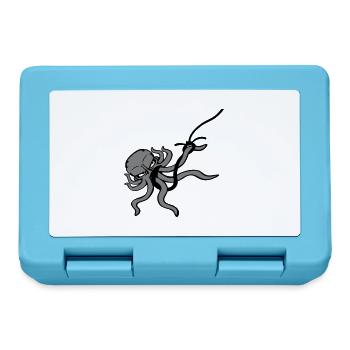 Oktopus Angelhaken Angler Am Haken Kampf Gefangen - Brotdose - Saphirblau - Vorne