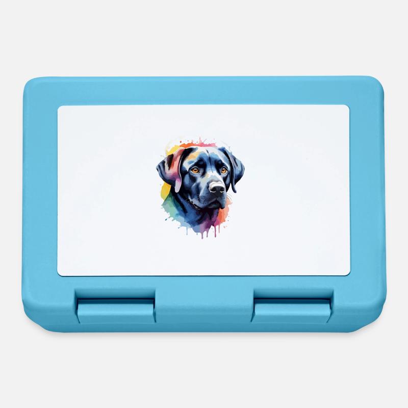 Labrador Retriever Chien Cool Couleur Explosion - Boîte à goûter - bleu saphir
