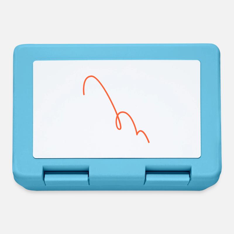 Crayon - curly line red - Lunchbox - sapphire blue