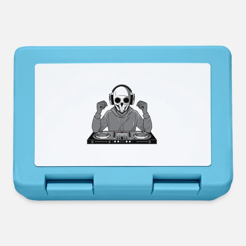 DJ Skull Face - Boîte à goûter - bleu saphir