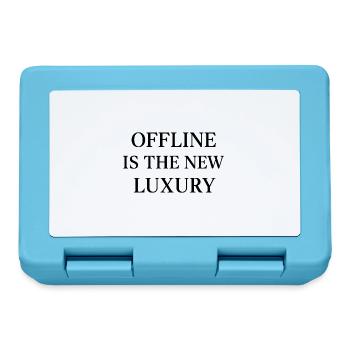 Offline is the New Luxury – Minimalistisches Schwa - Brotdose - Saphirblau - Vorne