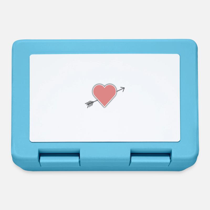 heart - Lunchbox - sapphire blue