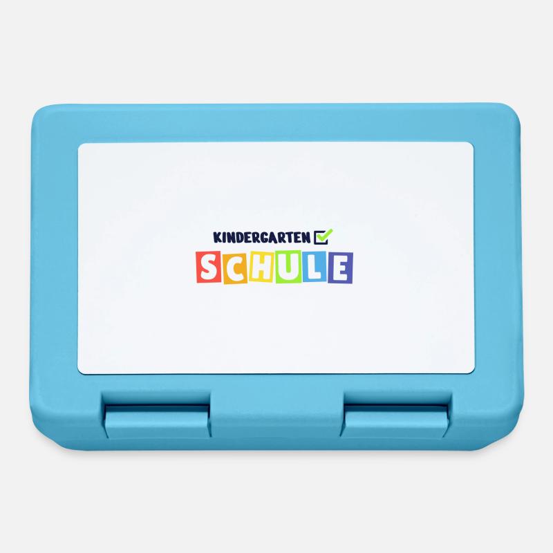 Kindergarten Check Schule - Brotdose - Saphirblau