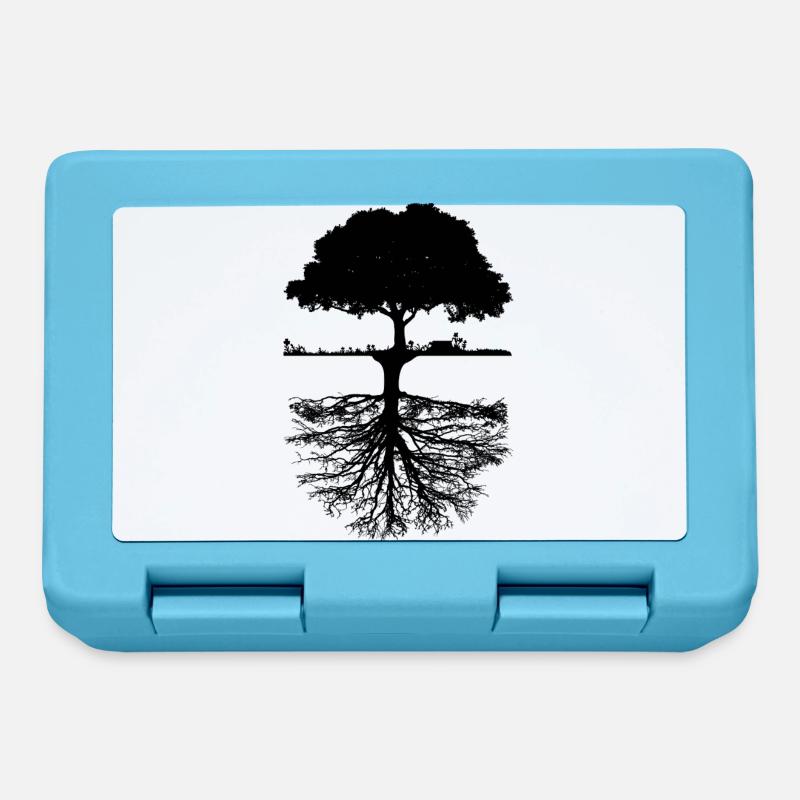 tree - Lunchbox - sapphire blue