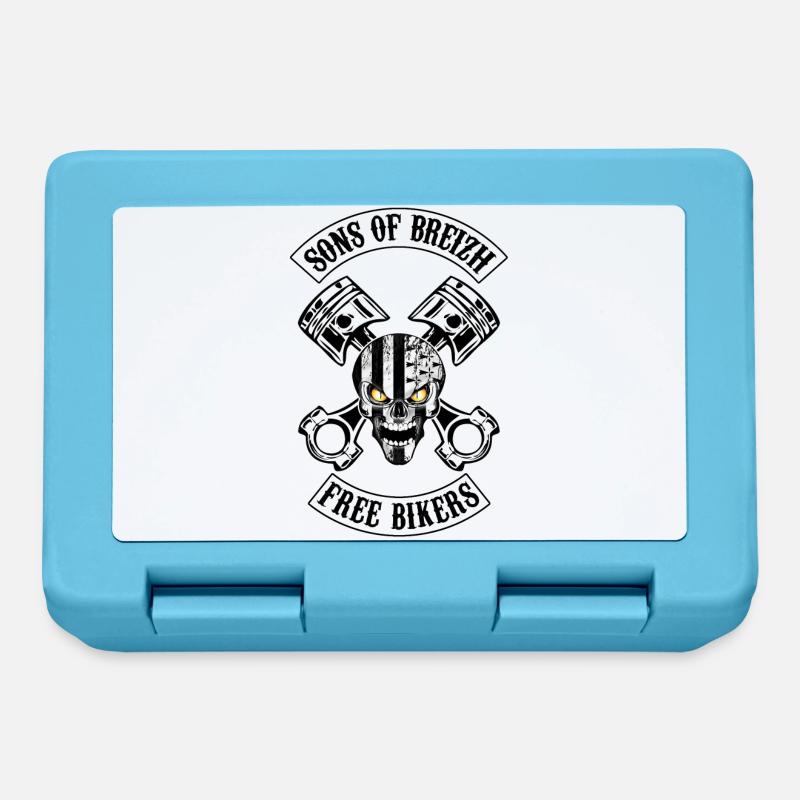 Breizh Skull Bikers - Boîte à goûter - bleu saphir