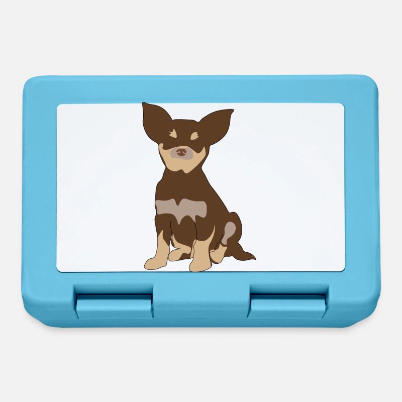 Chihuahua - Boîte à goûter - bleu saphir