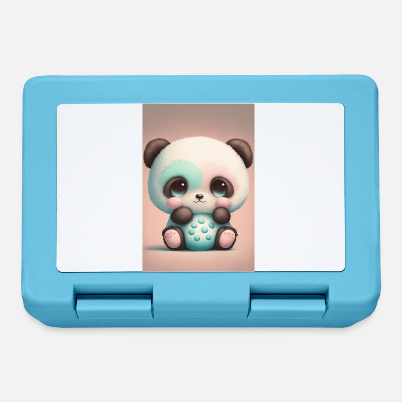 Bébé panda - Boîte à goûter - bleu saphir