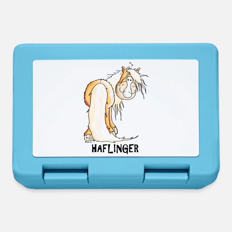 Happy Haflinger - Brotdose - Saphirblau