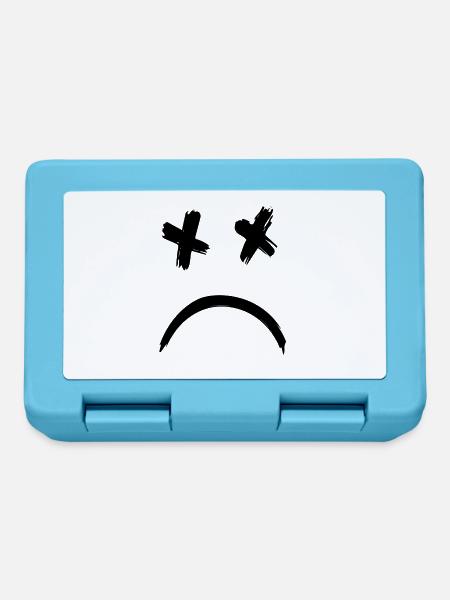 Sad Dead Smile Face - Brotdose - Saphirblau