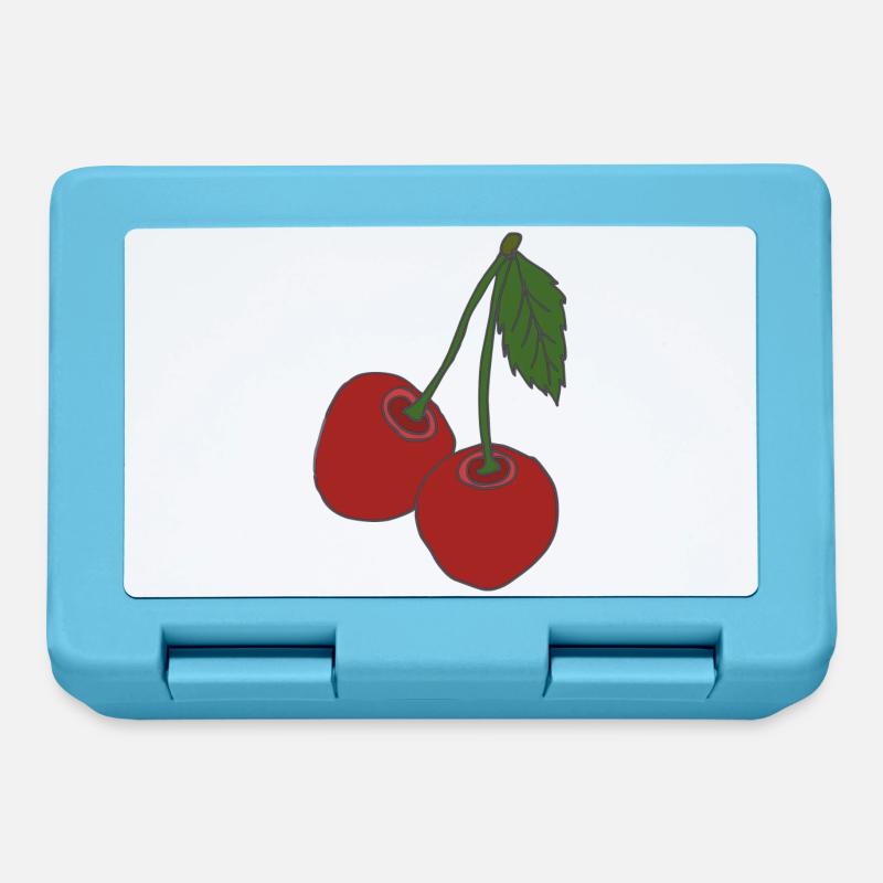 cherries - Lunchbox - sapphire blue