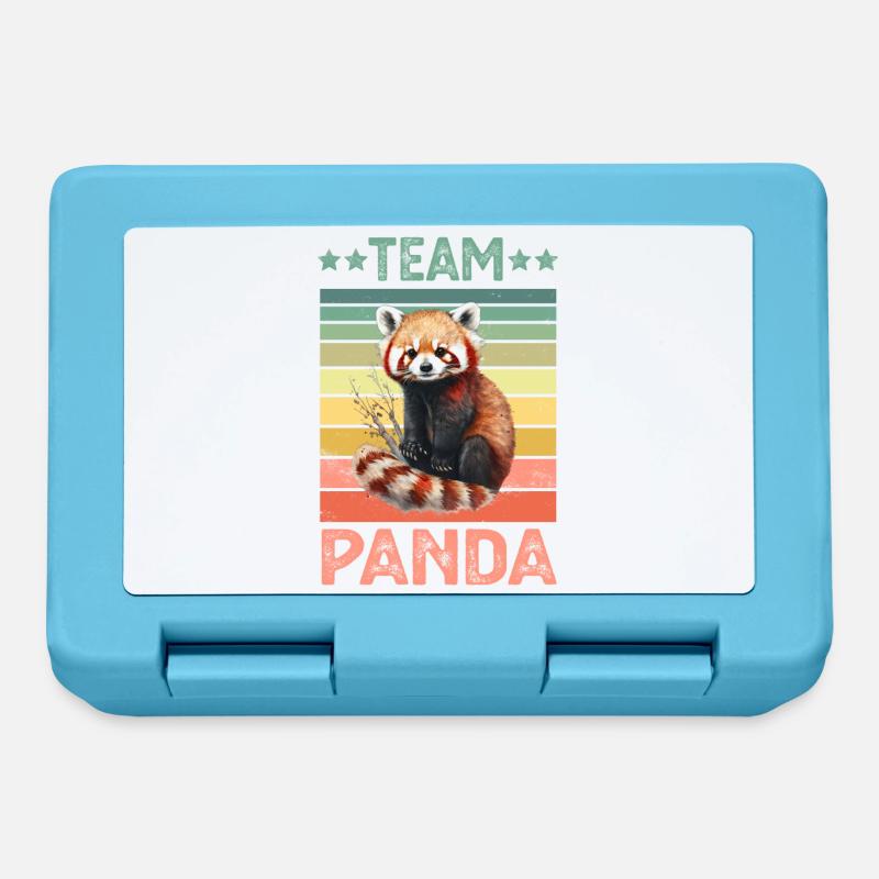 Petit panda - Boîte à goûter - bleu saphir