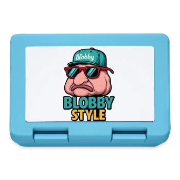 Blobby Style Cartoon Tee - Brotdose - Saphirblau - Vorne
