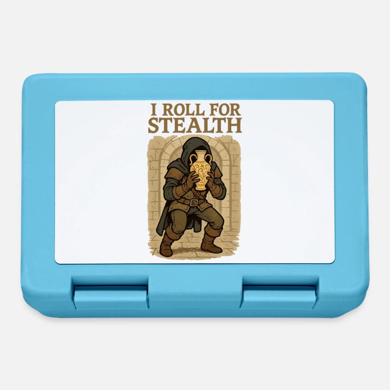 I Roll For Stealth Thief with Vase - Lunchbox - sapphire blue