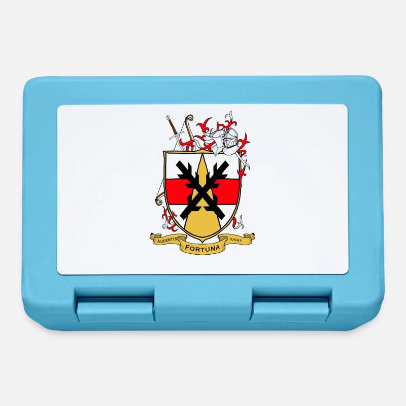 Fortuna Wappen Schild mit Helm - Brotdose - Saphirblau