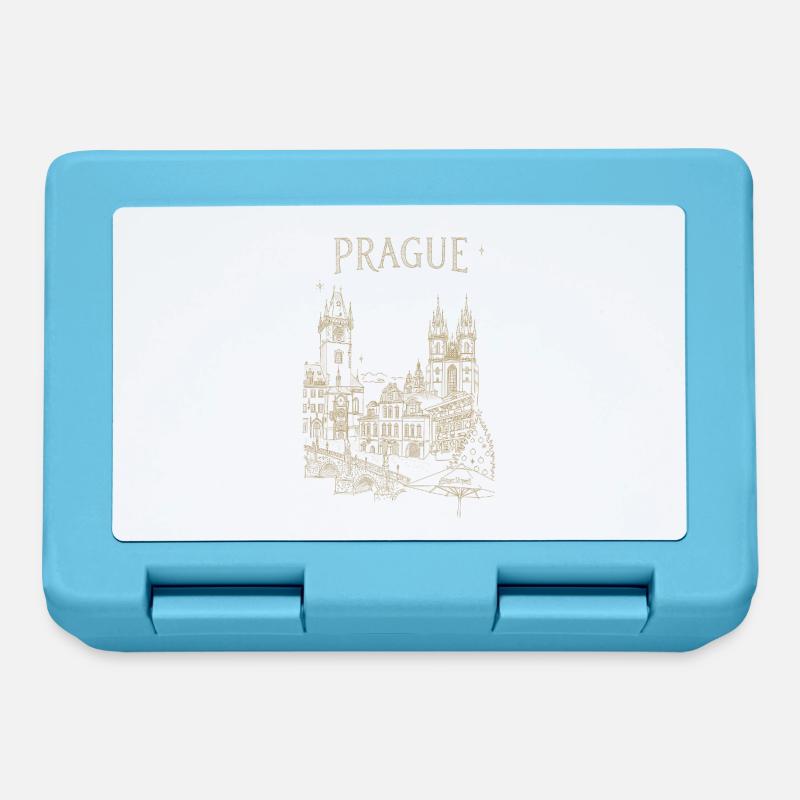 Stylized Prague - Lunchbox - sapphire blue