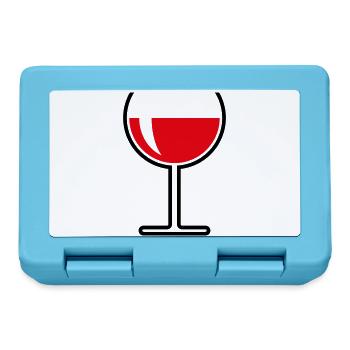 Rotweinglas Rund Offen (Rotwein / Wein / 2C) - Brotdose - Saphirblau - Vorne