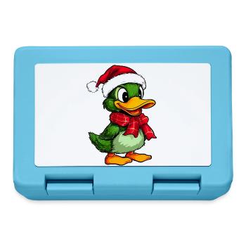 Weihnachten Entchen - Brotdose - Saphirblau - Vorne