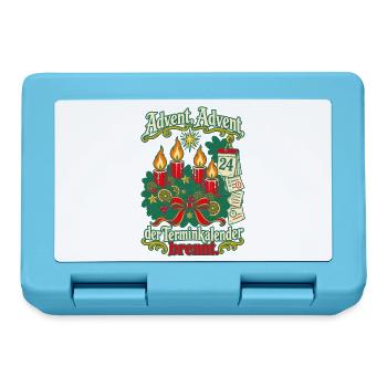 Advent Advent Terminkalender brennt - Brotdose - Saphirblau - Vorne