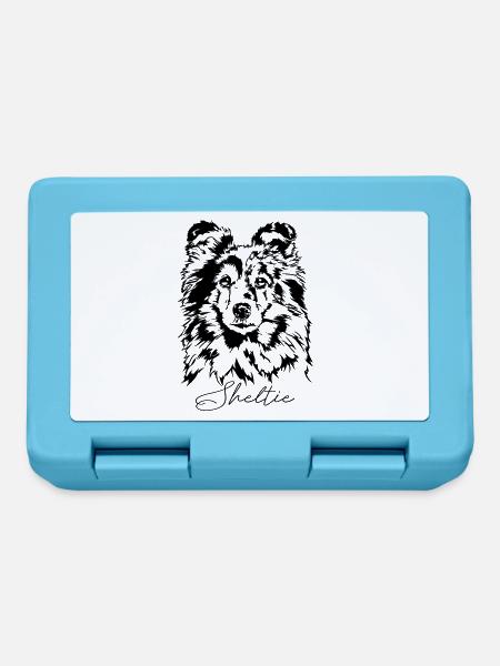 SHELTIE merle Hund Hunde Hütehund Wilsigns - Brotdose - Saphirblau